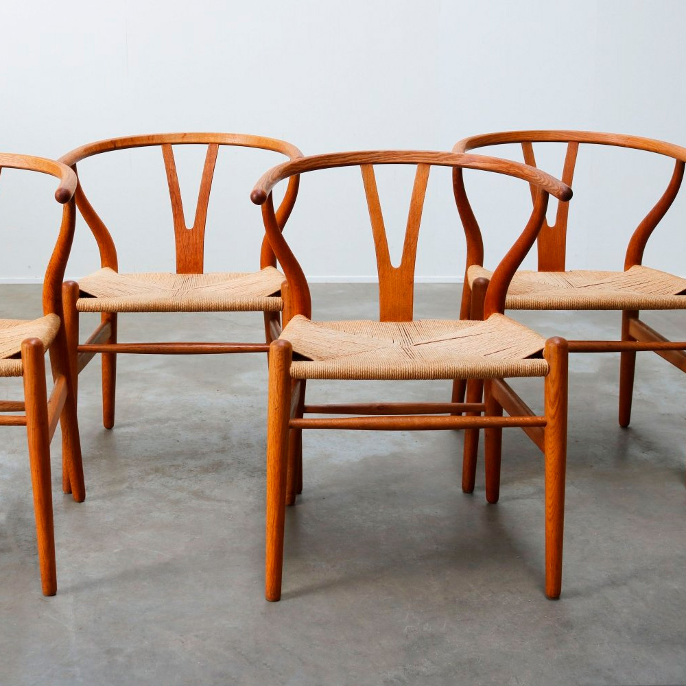Heavenly Collection | Wishbone Walnut Wood Dining Chair for Kitchen or Dining Room