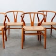 thumbnail image 3 of Heavenly Collection | Wishbone Walnut Wood Dining Chair for Kitchen or Dining Room, 3 of 8