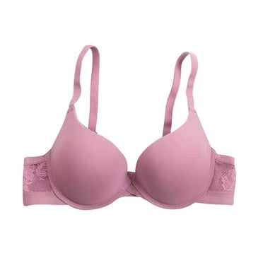 Timegard Push up Bras for Women Lace Adjustable Strap Underwear Comfy Daily Thin Bras with Support