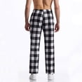 thumbnail image 4 of asjyhkr Mens Pajama Pants Drawstring Elastic Waist Lightweight Lounge Trousers with Pockets, 4 of 6