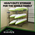 thumbnail image 3 of Elevate Outdoor Double-Sided Freestanding Storage Rack for 6 Kayaks or SUPs, 3 of 9