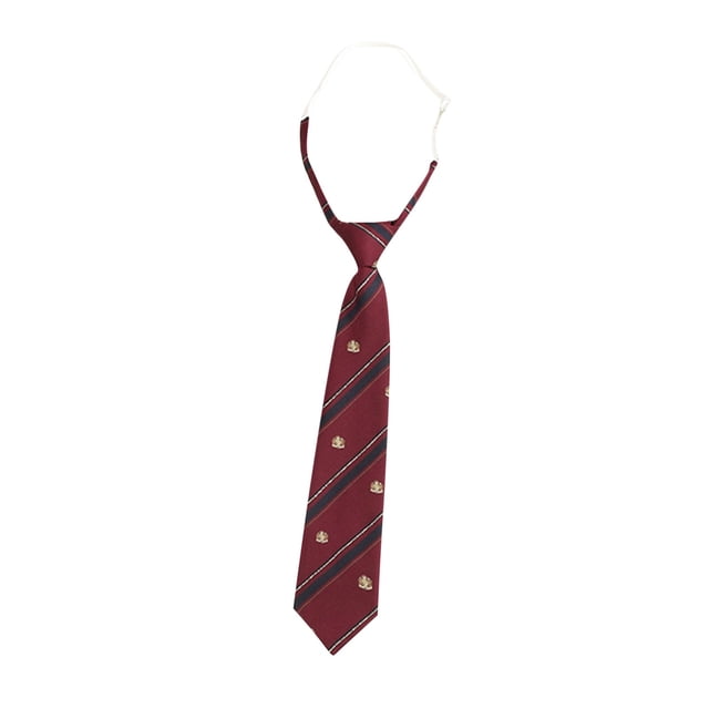 Boys Girls Solid Color Tie Pre-Tied Adjustable Kids Necktie For Wedding School Graduation Red C