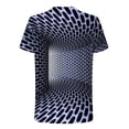 thumbnail image 3 of Fridja T-Shirt à Imprimé pour Homme Été Décontracté Grande Taille Manches Courtes Col Ras du Cou T-Shirt à Imprimé 3D Haut Graphique Abstrait Fantaisie pour Cyclisme Jogging (Navy, TG) (Navy, TG), 3 of 4