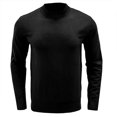 thumbnail image 4 of Chandail à Enfiler pour Hommes Chandail à Manches Longues à Col Rond pour Hommes Haut Uni, 4 of 4