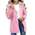 thumbnail image 2 of XXWXYD Manteau de Pluie Imperméable Léger pour Adolescentes à Fermeture Éclair, Coupe-Vent à Capuche, Poches Extérieures, Imperméable de Randonnée et de Camping, 2 of 7