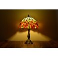 thumbnail image 3 of Tiffany Style Desk Lamp Table Bedside LED Lamp Shades Bedroom Stained-Glass 18.1'' Height Multi-color, 3 of 4