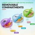 thumbnail image 2 of MEDca Weekly Pill Organizer, 7-Day AM/PM, 2-Pack – Portable Pill Case, Rainbow, 2 of 9
