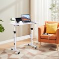 thumbnail image 1 of Bureau Debout Mobile à Hauteur Réglable, Bureau Portable pour Ordinateur Portable avec Roulettes, Petite Table d'Ordinateur Roulante, Plage de Hauteur 31 Pieds'–43 Pieds' pour Bureau à Domicile et Salle de Classe, 1 of 6
