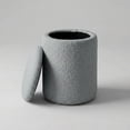 thumbnail image 1 of Aykah Pouf Ottoman Rond avec Rangement, Ottoman en Bouclé Utilisé comme Repose-Pieds, Repose-Pieds avec Rangement pour Dortoir Salon Chambre (Argent Brume), 1 of 8