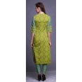thumbnail image 4 of Bimba Kurti Longue Droite pour Femmes Imprimée Indienne en Rayonne Slub Tunique à Manches 3/4, 4 of 6