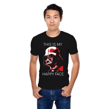 Star Wars Men's Vader Happy Face Short Sleeve T-Shirt