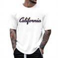 thumbnail image 1 of LUOGENLI T-shirts pour Homme pour Hommes T-Shirt à Imprimé Floral à Manches Courtes à Col Rond pour Tenue Décontractée 4xlt T-shirts pour Hommes T-shirts Graphiques Vêtements d'Été Tee T-shirts Hommes Blanc Vêtements d'Été Blanc P, 1 of 4