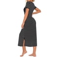 thumbnail image 4 of Birdeem Robe de Nuit d'Été Confortable à Col Rond pour Femme, Ample, à Manches Courtes, Vêtements de Maison, 4 of 6