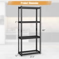 thumbnail image 3 of Costway 1 PCS 4-Tier Metal Shelving Unit Heavy Duty Wire Storage Rack with Anti-slip Foot Pads Black, 3 of 10
