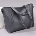 thumbnail image 4 of Women Tote Bag Solid Color Large Capacity Casual Tote Handbag Crossbody Purse, 4 of 6