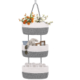 thumbnail image 1 of Hand-woven 3 Layers Over The Door Storage Basket Bathroom Sundries And Cosmetics, 1 of 5