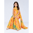 thumbnail image 3 of DWEEP SARA Girls' Festive Floral Printed Yellow Sharara Set – 3-4 Y(22), 3 of 6