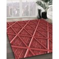 thumbnail image 3 of Ahgly Company Tapis Rectangulaire Lavable en Machine Intérieur Transitionnel Rouge Tomate, 6 Pieds x 9 Pieds, 3 of 7