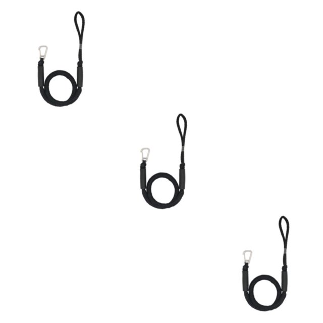 Transemion 2piece Durable And Sturdy Dock Line With Hook Reliable Mooring Partner Strong black 3Set