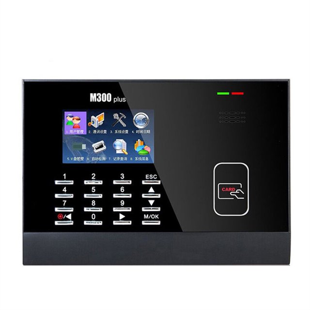 Time Clock M300Plus Biometric Time Attendance Machine EM Card Time Recorder Employee Attendance RFID Card Time Clock ,Easy to Use