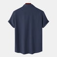 thumbnail image 3 of Besolor Mens Summer Short Sleeve Shirts Collared Button down Shirts Big and Tall Casual Solid Color Beach Shirts Tops, 3 of 6