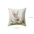 thumbnail image 3 of Easter Flower Bunny Printed Linen Pillow Living Room Home Sofa Decoration, 3 of 6