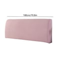 thumbnail image 3 of Linnome Full Wrap Bedhead Cover Stretchable Dustproof Headboard Protector Soft Padded Bed Head Cover with Elastic Hem for 71 Inch Bed Pink, 3 of 6