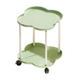 thumbnail image 2 of Table d'Appoint Portable à Roulettes avec Tablette de Rangement - Chariot Mobile pour Chambre, Salon Ou Bureau, 2 of 6