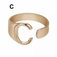 thumbnail image 1 of CUITING Bague Mode Ajustable Initiale Alphabet Lettre A-Z Bagues pour Femmes Bijoux-Argent C, 1 of 9