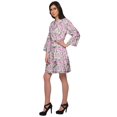 thumbnail image 3 of Moomaya Short Robe For Women Plus Size Printed Cotton Robe Lightweight Nightwear, 3 of 5