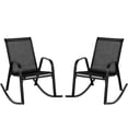 thumbnail image 1 of Costway 2 PCE Patio Rocking Chair Heavy-Duty Metal Rocker Outdoor Anti-Slip Black, 1 of 9
