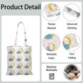 thumbnail image 4 of Baby's Cartoon Space Canvas Shopping Bag – Colorful Rocket Stars and Moon Design Reusable Tote, 4 of 4
