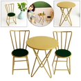 thumbnail image 4 of 1/6 Dollhouse Metal Garden Table and Chairs Set Accessory Gift Kids Golden, 4 of 8