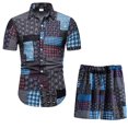 thumbnail image 1 of Men‘s Summer 2-Piece Beach Printed Short Sleeve Shirts & Shorts Pants Sets Note Please Buy One Or Two Sizes Larger, 1 of 3