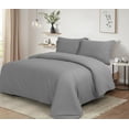 thumbnail image 3 of Swift Home Ultra Soft Solid Duvet Cover Set, King, Light Grey, 3 of 4