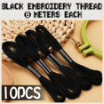 thumbnail image 2 of 10 Skeins Black Embroidery Floss, 8m Cotton Embroidery Floss - Cross Stitch Thread Set,Black, 2 of 5