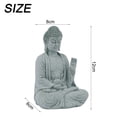 thumbnail image 3 of Ornement de Jardin Bouddha Assis Pierre en Résine Effet Zen Statue Extérieur Intérieur, 3 of 8
