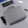 thumbnail image 1 of Laptop Bag 15-16 Inch, ZZkhGO Lightweight Waterproof Laptop Tote for Business Travel, Polyester Casual Shoulder Bag with Shockproof Padding for Tablet Computer Office Commute, Gray, 1 of 7