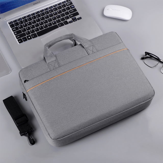Laptop Bag 15-16 Inch, ZZkhGO Lightweight Waterproof Laptop Tote for Business Travel, Polyester Casual Shoulder Bag with Shockproof Padding for Tablet Computer Office Commute, Gray