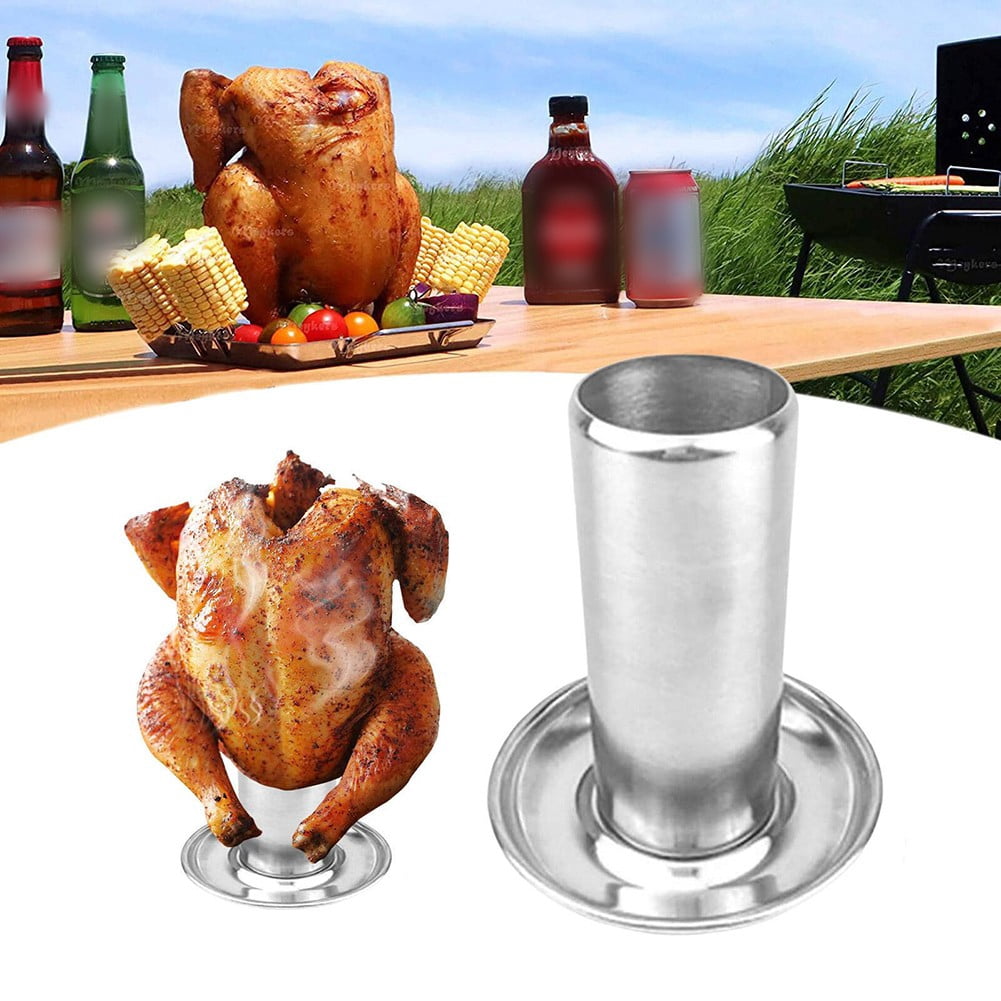 Stainless Steel Beer Can Chicken Stand - Perfect for Grilling or Oven Roasting,