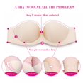 thumbnail image 4 of AMERTEER Women Strapless Clear Bra Invisible Strap Backless Push Up Lightly Padded Brassiere, 4 of 8