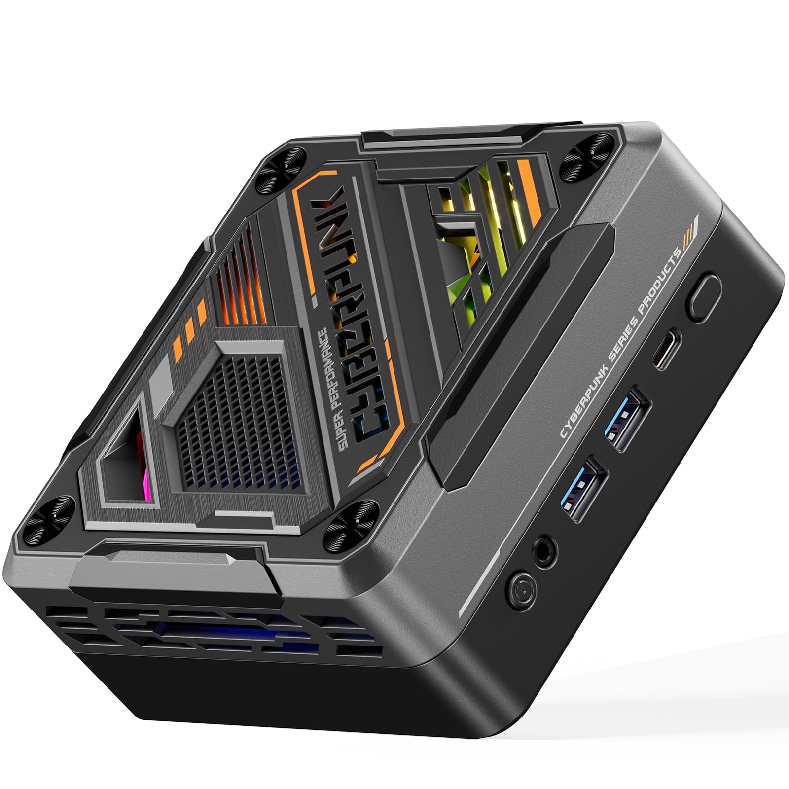 PC Windows 11PRO 16G DRR5 RAM 512G Desktop Computer AMD Ryzen7 5700U Processor 8 Cores 16 Threads Lighting WIFI6 BT5.2 Support 4K Triple Screen Display for Office, Conference, Movie, Gam