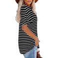 thumbnail image 3 of Pompotops Womens Summer Fasion Short Sleeve Round Neck Solid Color Casual T Shirt Tops, 3 of 9