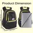 thumbnail image 4 of Trail Maker Multi-Pocket Backpack with Front Mesh Zipper Pocket, Side Mesh Pockets, Padded Laptop Pocket, Rubber Grip Handle & Reflective Trim for Travel, Commute, School & Gym in Black & Neon Green, 4 of 5