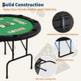thumbnail image 2 of GloryStar 47.24-Inch Round Poker Table, Folding Design with Smooth Felt Surface, Cup Holders and Padded Rail for Parties, 2 of 7