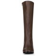 thumbnail image 3 of Unique Bargains Bottes à Talons Blocs Hauteur Genou à Bout Rond à Fermeture Éclair pour Femmes, 3 of 7