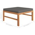 thumbnail image 4 of vidaXL Footrest with Dark Grey Cushion Solid Teak Wood, 4 of 4
