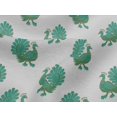 thumbnail image 4 of oneOone Viscose Jersey Fabric Peacock Block Fabric Prints By Yard 60 Inch Wide, 4 of 5