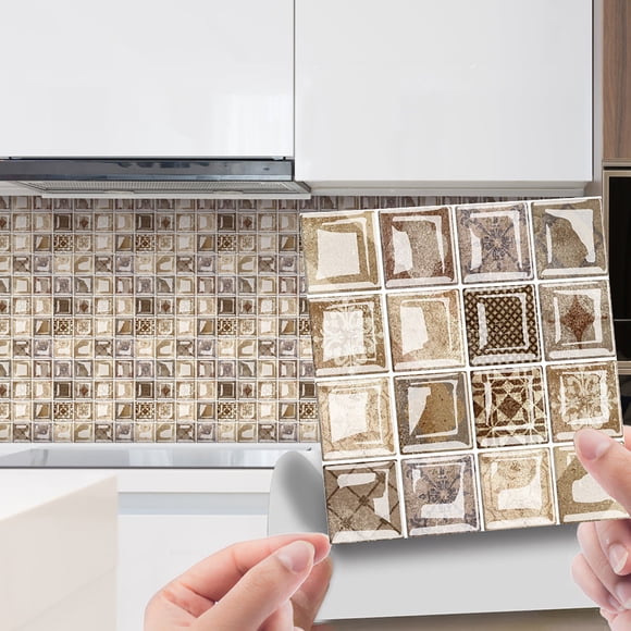 Nsxcdh Tile Stickers 10pc Crystal Tile Stickers DIY Self-Adhesive Wall Stickers