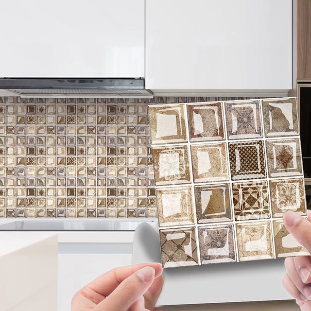Nsxcdh Tile Stickers 10pc Crystal Tile Stickers DIY Self-Adhesive Wall Stickers